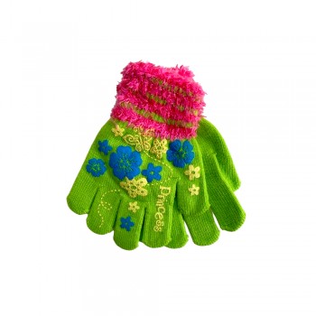 Παιδικά μάλλινα πράσινα γάντια A0111